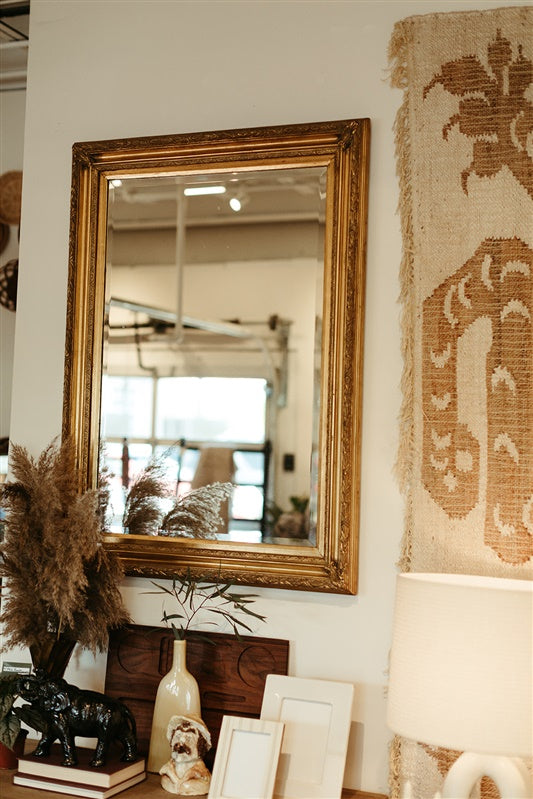 Vintage Large Gold Ornate Mirror