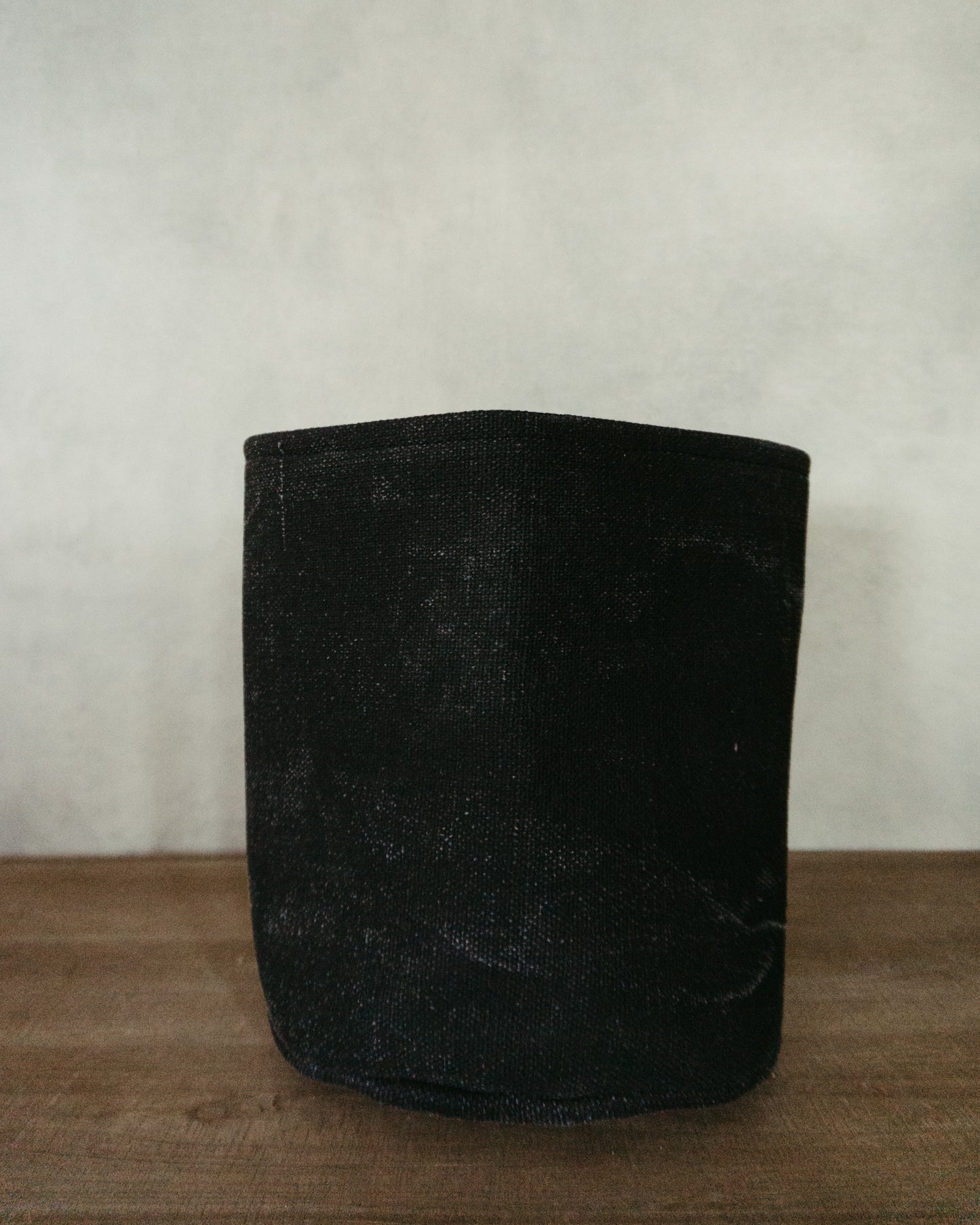 Black Cotton Stone-Washed Plant Baskets