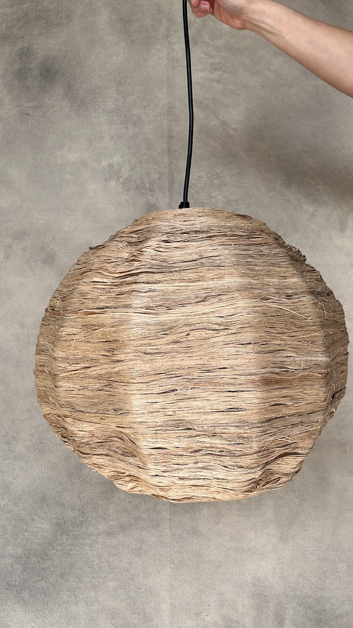 Collapsible Banana Fiber Pendant Lamp