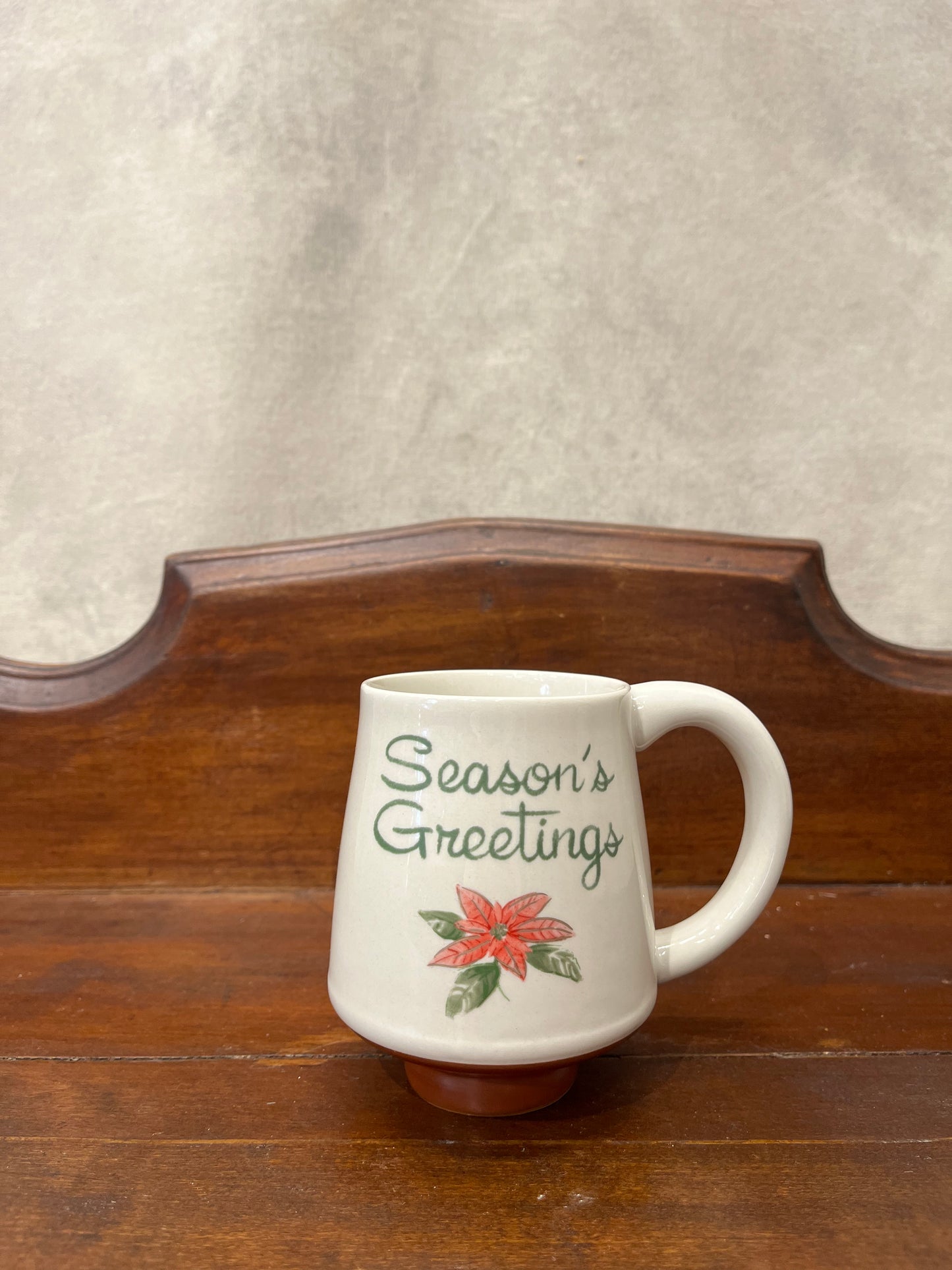 Stoneware Mug with Holiday Greeting