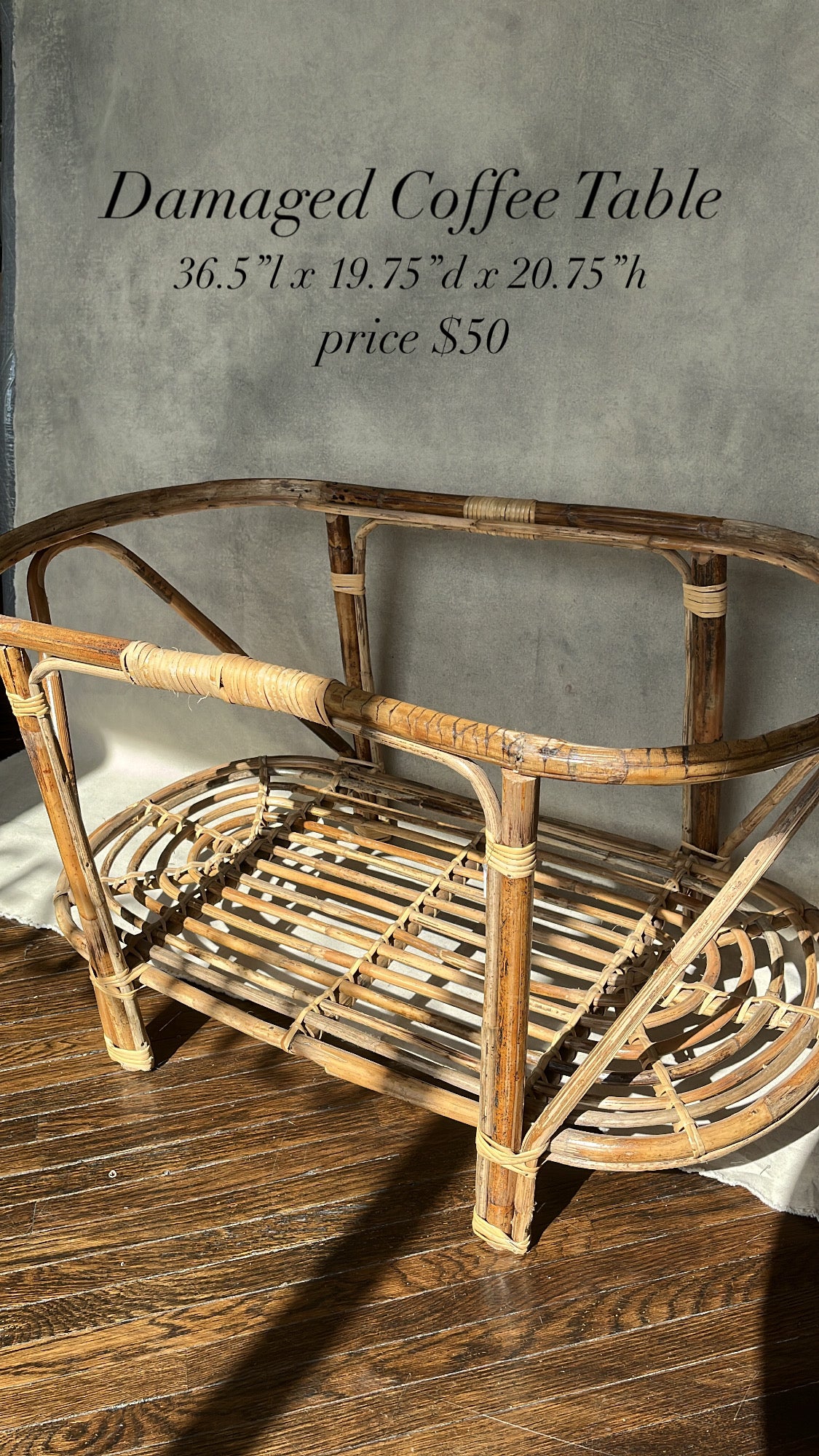 Damaged Coffee Table (no glass)