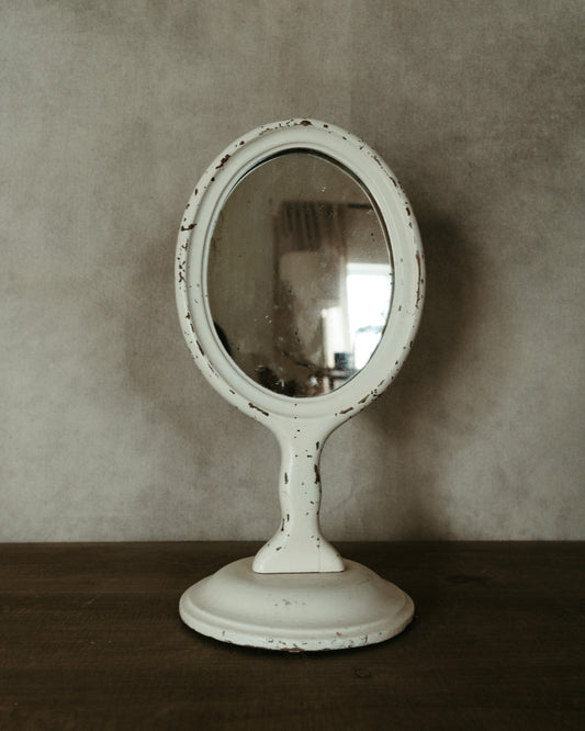 Vintage White Distressed Vanity Mirror