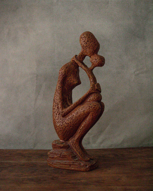 Vintage Abstract Woman & Child Sculpture