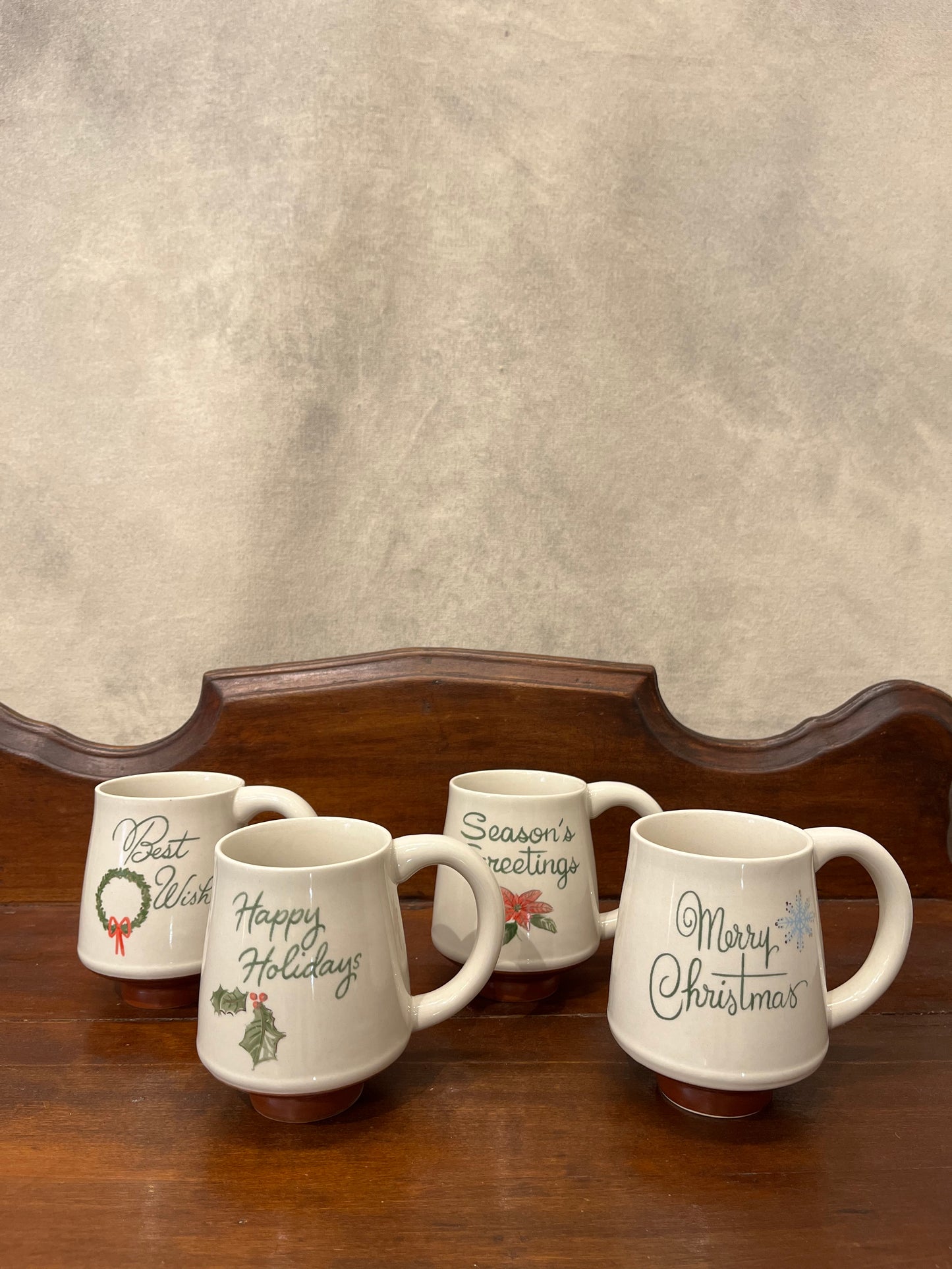 Stoneware Mug with Holiday Greeting