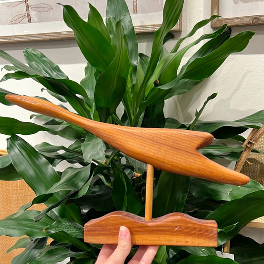 Vintage Wood Carved Abstract Bird
