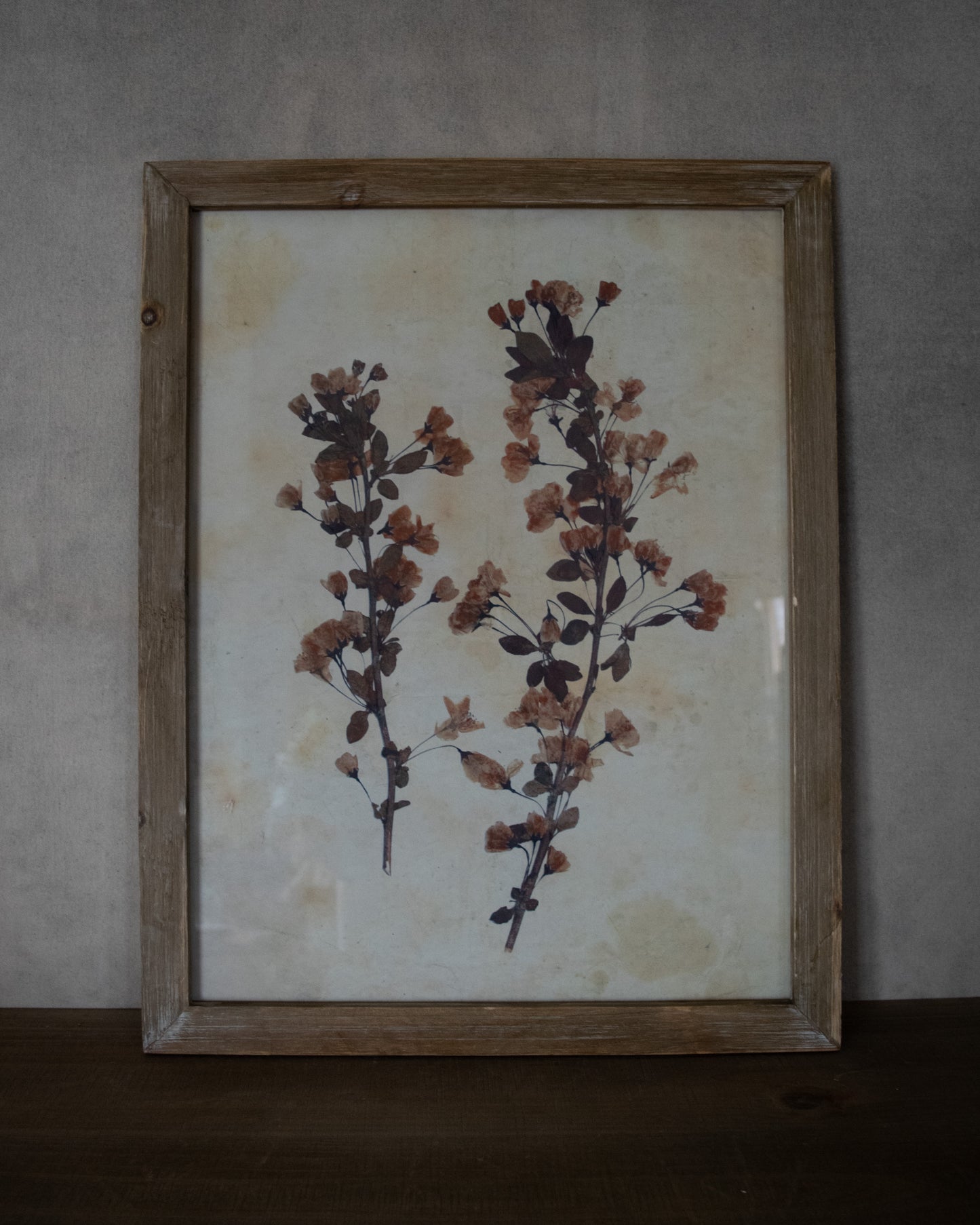 Leaf Print Under Glass