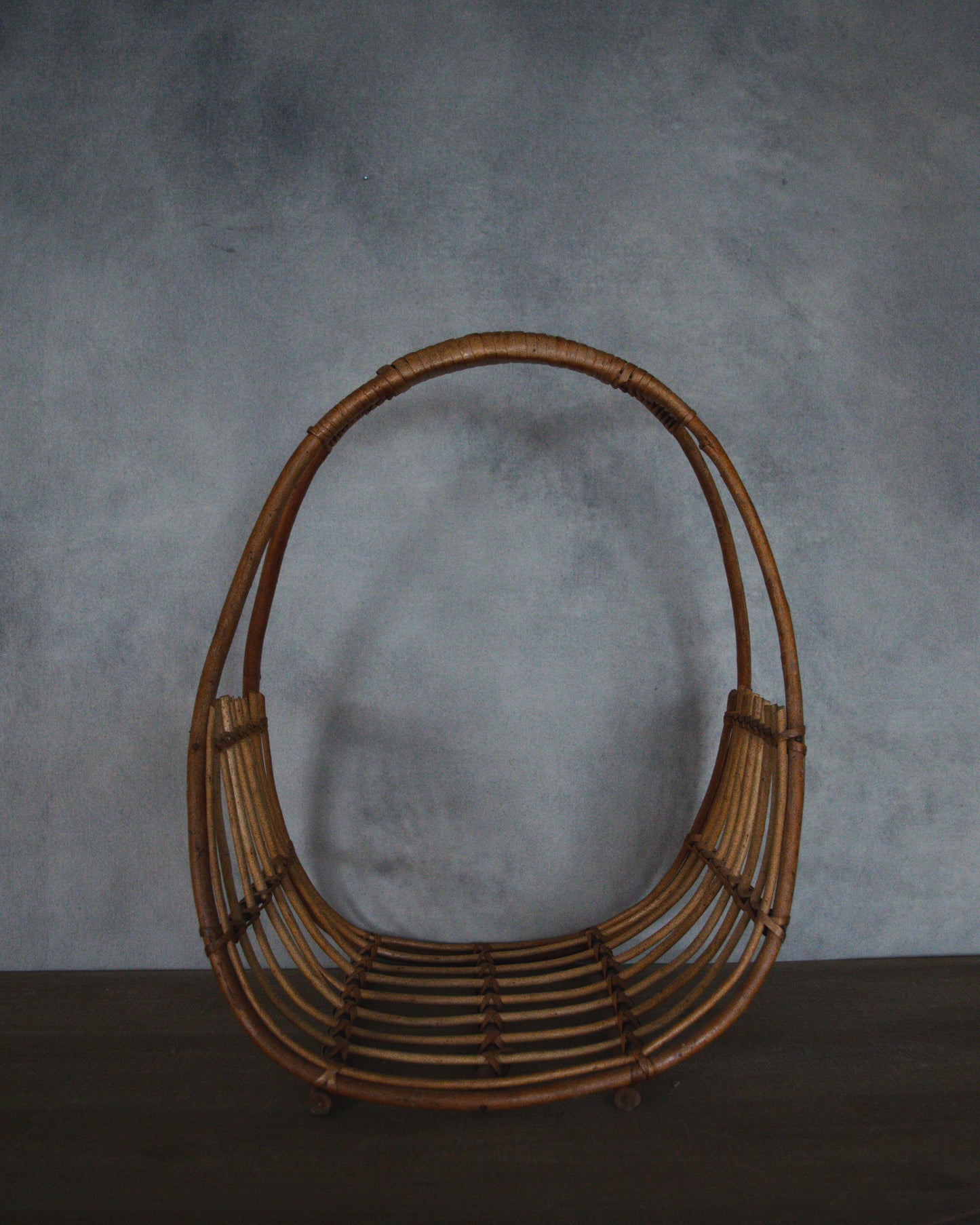 Vintage Bamboo Basket Holder