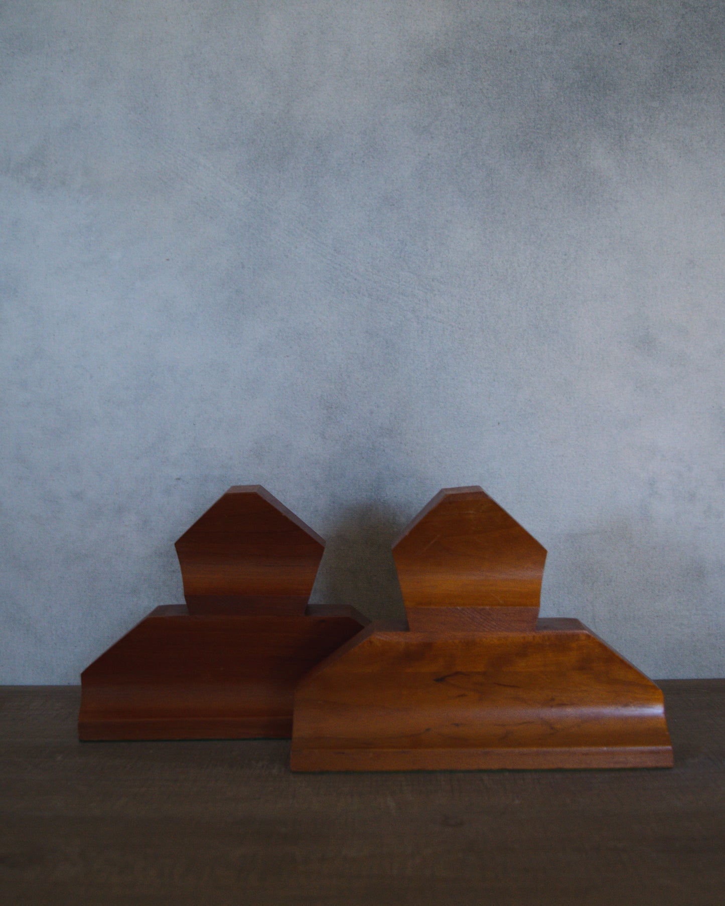 Vintage Pair of Wooden Rugby Restoration Bookends
