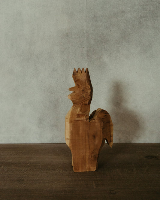 Vintage Cedar Folk Art Rooster